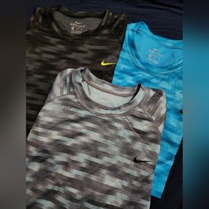 SET of 3 NWOT Nike Hydrogaurd UPF 40+ Shirts/Rash Guard